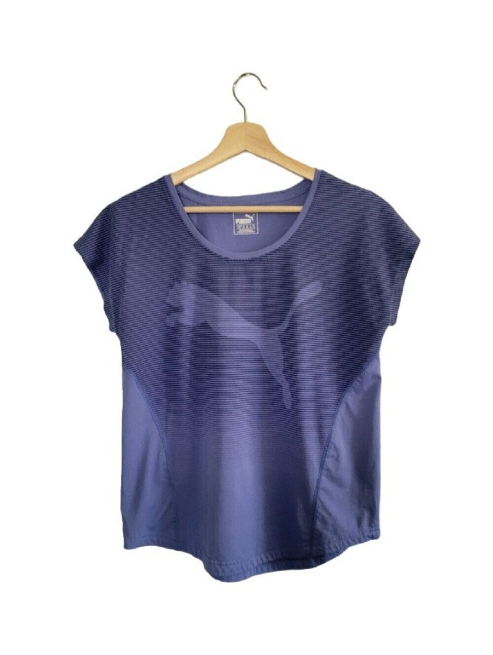 PUMA Gradient Activewear Tee Womens Size M Blue Athleisure Workout